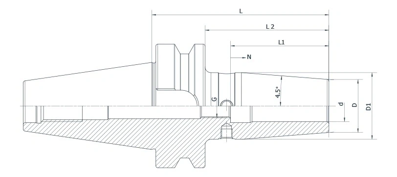 Термозажимной патрон AdvaCut BBT40, ø=10мм, H=160мм, с уклоном 4.5°; MAS403/BT; G2.5