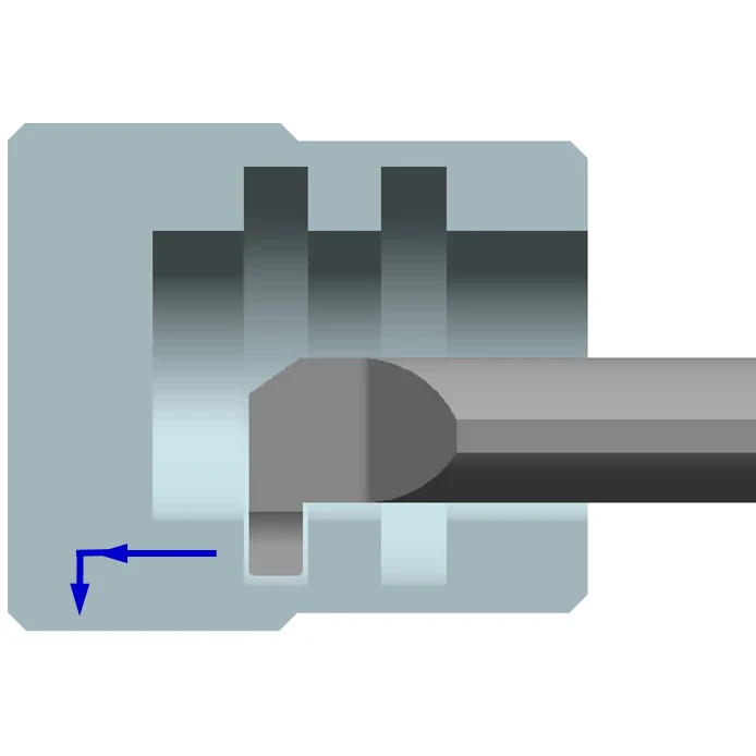 Мини-резец канавочный MKKOR-050-050-150-NS