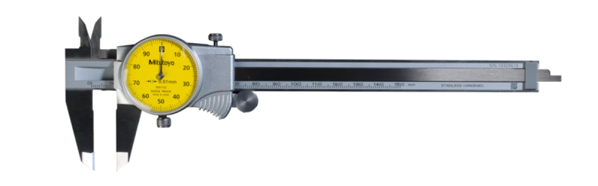 Штангенциркуль с циферблатом, 0-150 мм, ±0,02 мм
