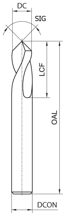 Сверло центровочное DCK181-CAEC00-1400