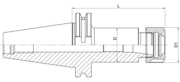Цанговый патрон SK50х70 ER25, ø2 - 16 мм, DIN69871 AD