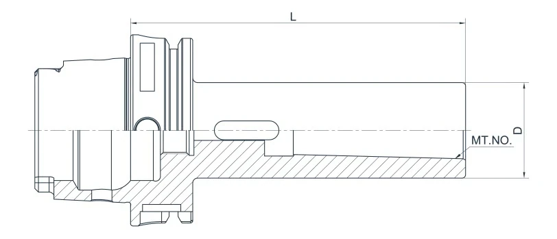 Держатель AdvaCut HSK100A для сверл с конусом Морзе №4 (MK4), L=170мм; DIN 69893; AD; G2.5