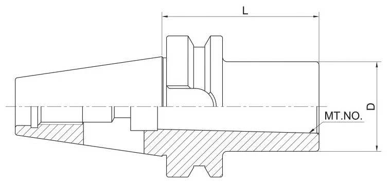 Держатель AdvaCut BBT50 для сверл с конусом Морзе №2 (MK2), L=60мм; MAS403/BT; AD; G6,3;
