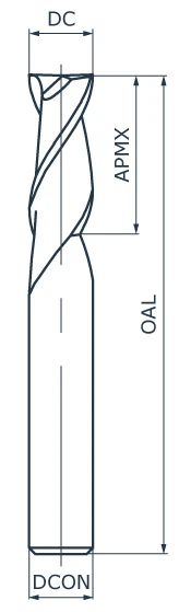 Фреза концевая твердосплавная AAL150-SQCM3-040-011-000-6, ØD 4 мм
