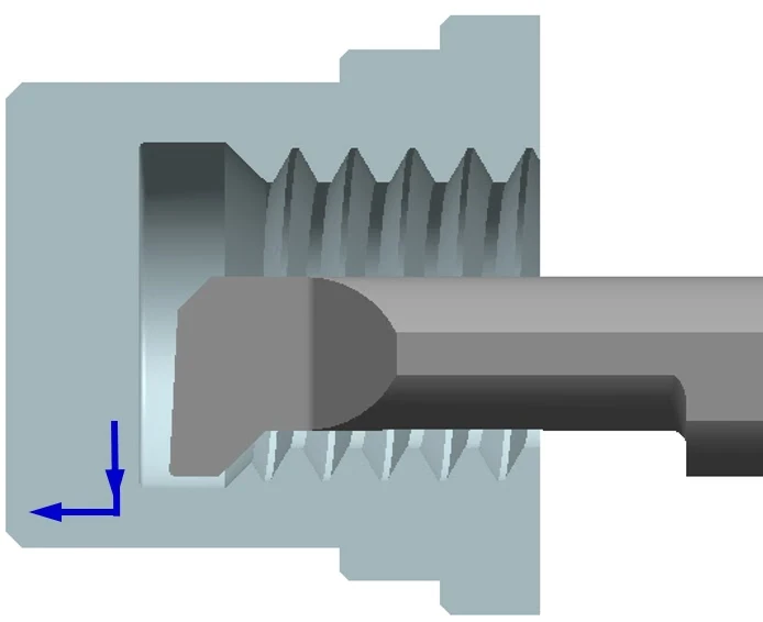 Мини-резец канавочный для выхода резца MKKFR-060-150-020-NS