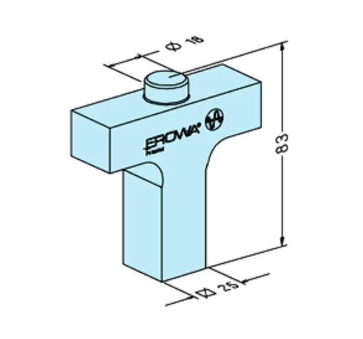 Квадратный центроискатель 25х25
