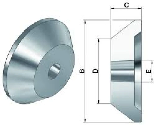 Сменный конус 75 град размер 1 для заднего центра MK4