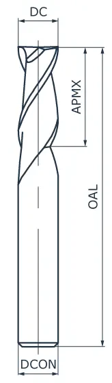 Фреза концевая твердосплавная BNS02-SQCS4-015-003-000-FM, короткая режущая часть, ØD 1,5 мм