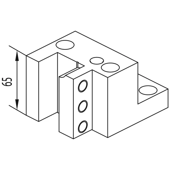 Держатель радиальных резцов 25х25 мм, BMT55 NAKAMURA, H=65 мм