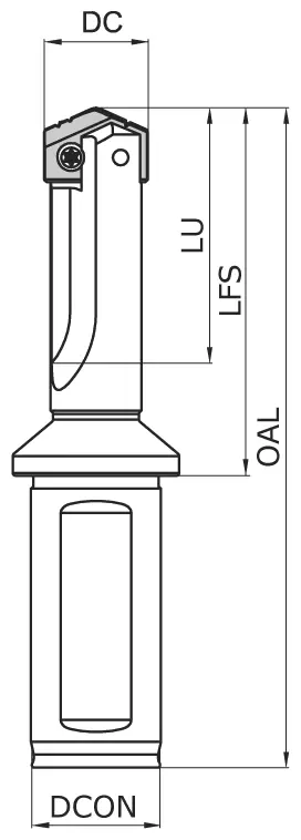 Корпус сверла DP02-0125D19-W20MC0150