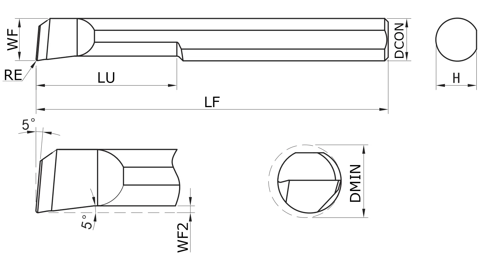 Мини-резец расточной MKVFR-040-150-010-ST