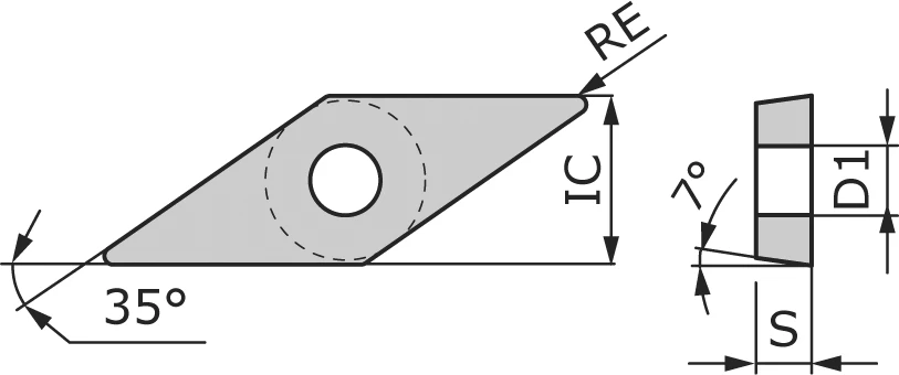 Пластина токарная VCGT110301-TALL-CP1320