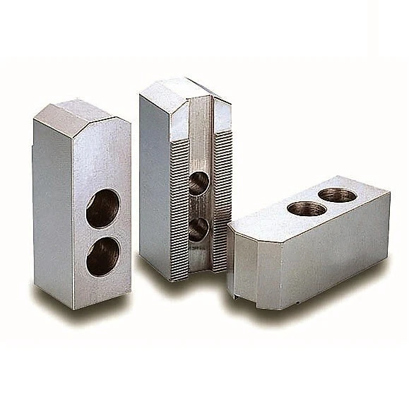 Cтальные мягкие накладные заостренные кулачки (3 шт.) для гидравлических патронов ⌀250 мм, 110x40х42 мм, паз 16 мм, МЦ 30 мм, М12