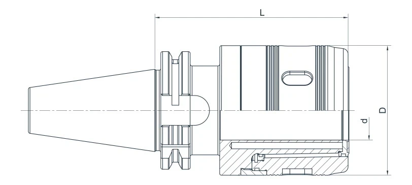 Патрон фрезерный (силовой) AdvaCut SK50 D25, H=100мм; DIN69871; AD; G6,3