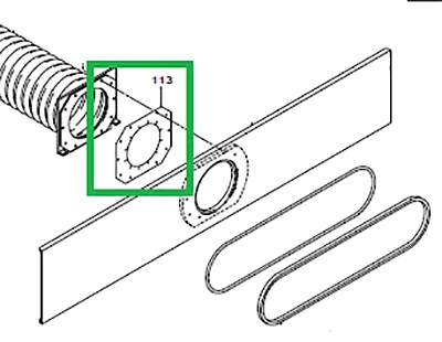 Уплотнение гофры нижней головы. Реплика X059D313H01