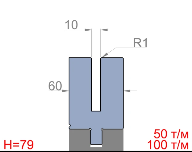 AM Матрица WD-083/1; U=10mm L=515