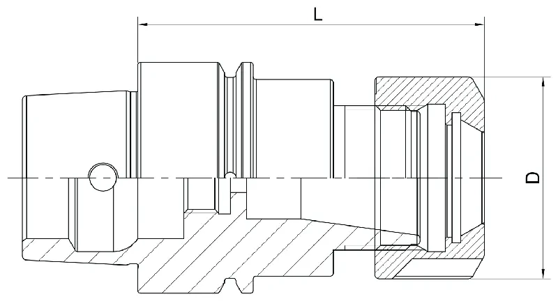 Цанговый патрон c мини гайкой AdvaCut HSK63A ER16, ø1-10мм, H=60мм; DIN 69893; AD; G2.5