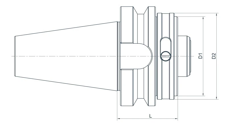 Переходная оправка AdvaCut с BT50 MAS 403/BT на HSK100 DIN 69893 (ISO 12164) HSK-A, L=90мм; A; G6,3;