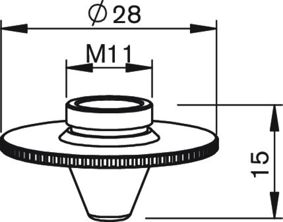 Сопло одинарное Ø0.8 (281590-P0591-569-00008, PT350-1590X)
