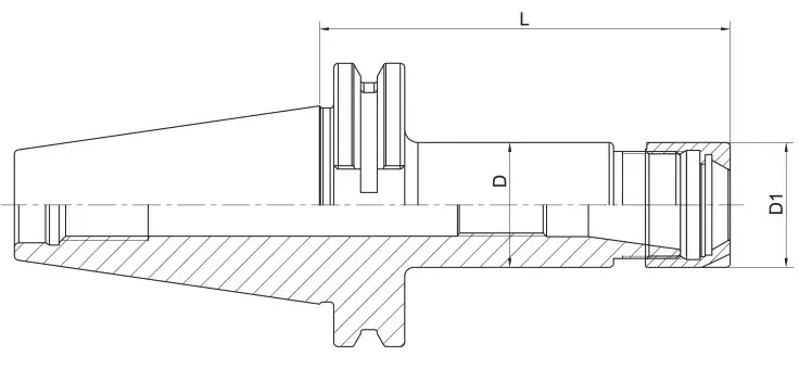 Цанговый патрон c мини гайкой AdvaCut SK40, ER11, ø1-7 мм, H=100мм; DIN69871; AD; G2,5