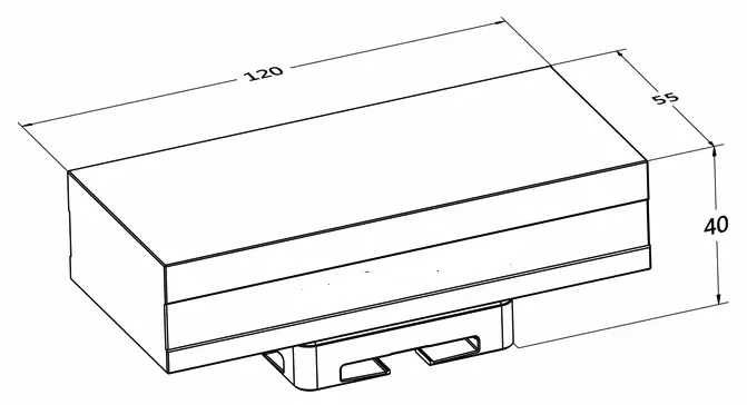 Прямоугольный калибр 120x55 мм 