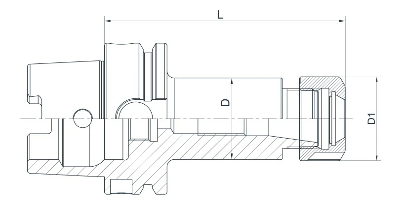 Цанговый патрон AdvaCut HSK63A ER25, ø2-16мм, H=100мм; DIN 69893; AD; G2.5