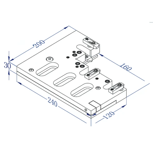 Регулируемое зажимное устройство, угольник