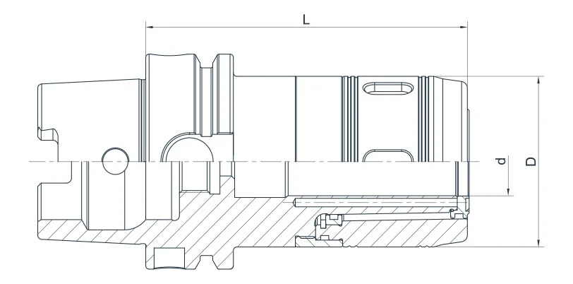 Патрон фрезерный (силовой) AdvaCut HSK100A, D25мм, H=105мм; DIN 69893; AD; G2.5