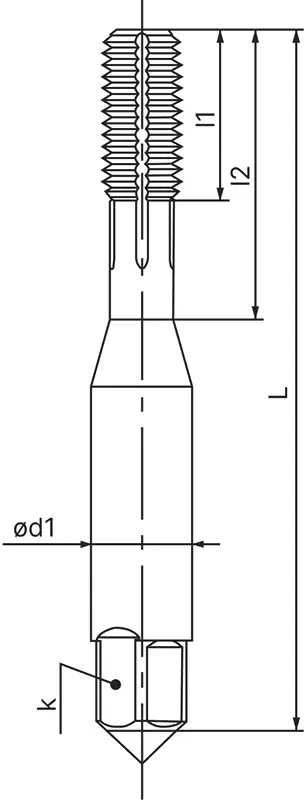 Метчик-раскатник бесстружечный M2.5x0.45 C HSSE-PM TiCN 6HX DIN 371, серия HCF