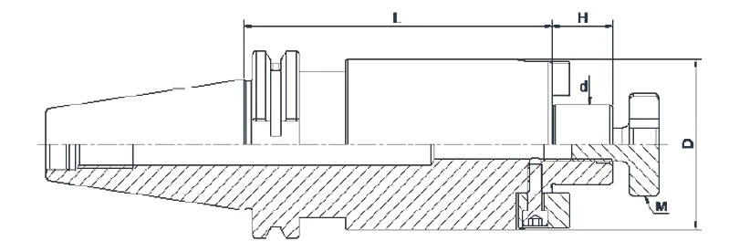 Держатель AdvaCut для торцевых фрез SK40, посадочный ø27мм, L=40мм; DIN69871; AD; G6,3