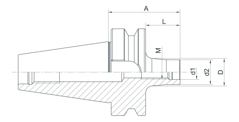 Оправка AdvaCut для сменных фрезерных головок с резьбой BT40, M10, A=102мм, L=75мм; MAS403/BT; AD; G6,3;