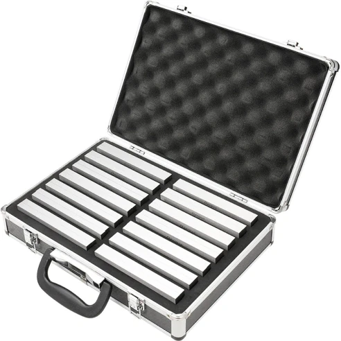 Набор пластин параллельных премиум класса в алюминиевом кейсе; 10 пар; 1/8"х6"х(1/2"; 5/8"; 3/4"; 7/8"; 1"; 1-1/8"; 1-1/4"; 1-3/8"; 1-1/2"; 1-5/8")