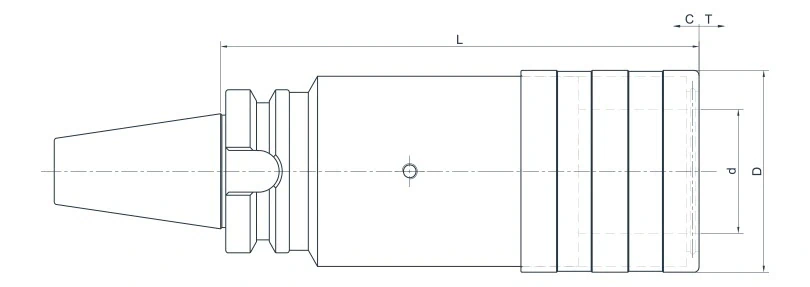 Быстросменный патрон для метчиков с компенсационной муфтой AdvaCut BBT40, M8-M20, L=93мм; MAS403/BBT;
