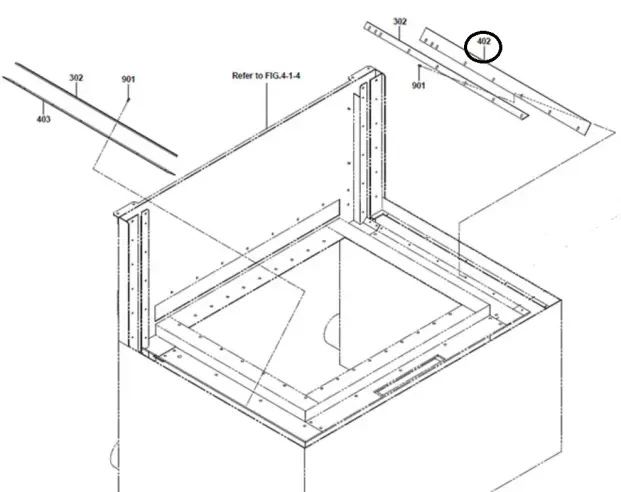 Правое уплотнение ванны вдоль оси Y на станке EA12VA DCS5700 (286636)