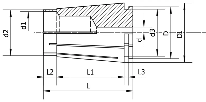 Комплект цанг SKS10, ø2-10 мм (9 шт.), макс. биение 0,01 мм