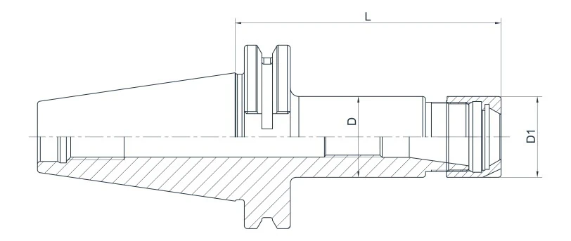 Цанговый патрон c мини гайкой AdvaCut SK40, ER20, ø1-13 мм, H=70мм; DIN69871; AD; G6,3