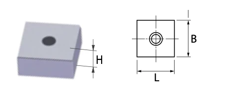 Магнитная проставка для зажима, р-р 30х30х15, T.1, Art. 88A