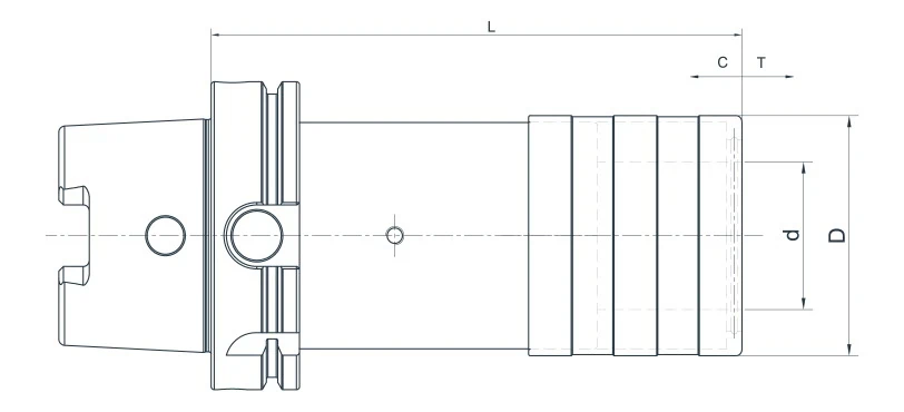Быстросменный патрон для метчиков с компенсационной муфтой AdvaCut HSK100A, M8-M20, L=148мм; DIN 69893