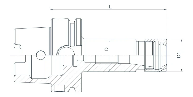 Цанговый патрон c мини гайкой AdvaCut HSK40A ER11, ø1-7 мм, H=40мм; DIN 69893; AD; G2.5