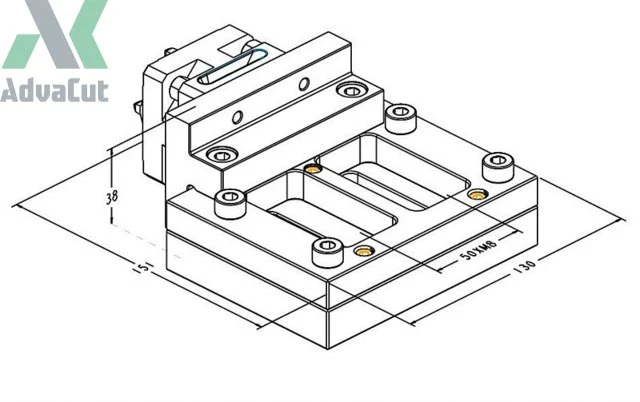 Регулируемое зажимное приспособление с поворотом 4х90°, ITS-совместимое